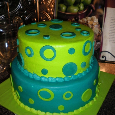 Lime Green & Teal Blue Circles