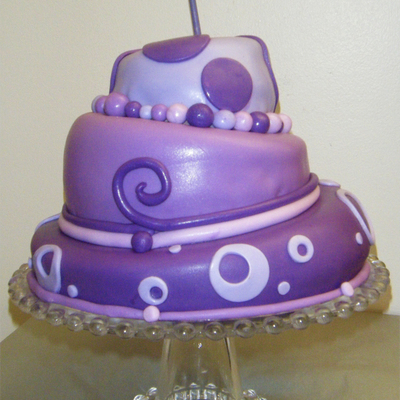 Purple Wonky Cake