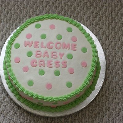 Pink/green Polka Dot Baby Shower