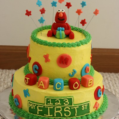 Sesame Street First Birthday Cake
