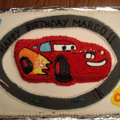 Lightning Mcqueen Birthday Cake