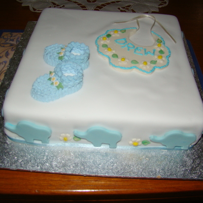 Boys Christening Cake