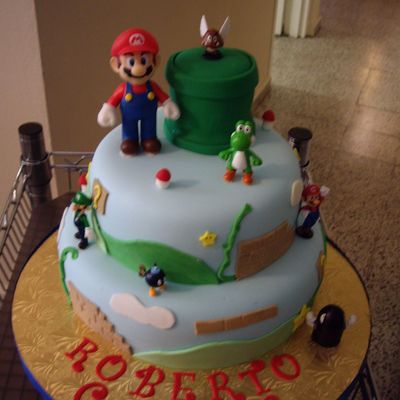 Mario Bros Birthday Cake