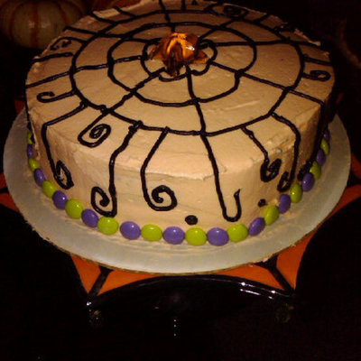 Fire Spiderweb Cake