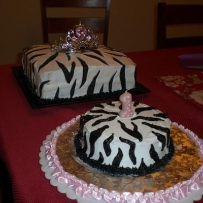 Zebra First Birthday Cakes