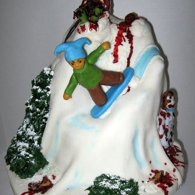 Snowboard/zombie Cake