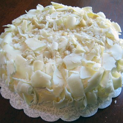 White Chocolate Macadamia Nut Gourmet Dessert Cake