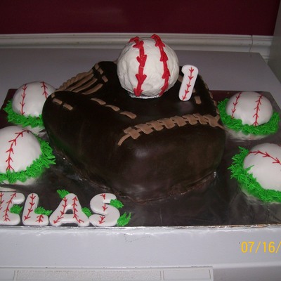 Baseball Mitt First Birthday