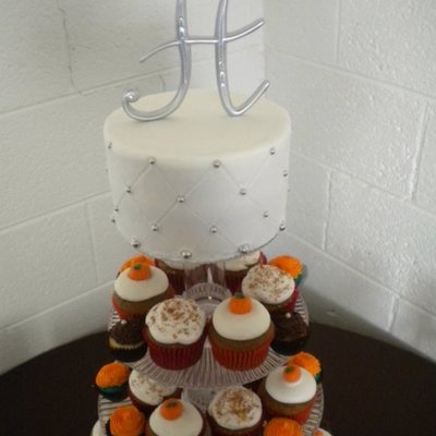 Fall Wedding Cupcake Tower