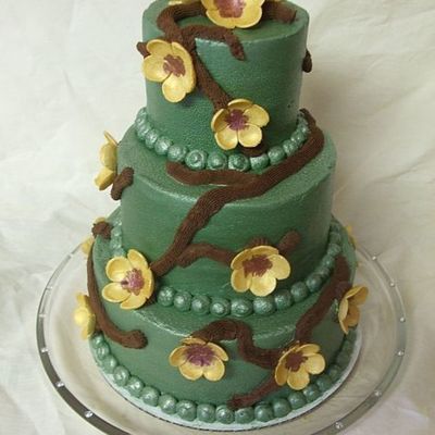 Sage Bridal Shower Cake