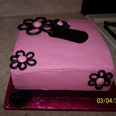 Pink & Black Cake
