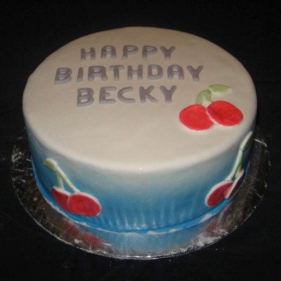 Cherry Themed Birthday Cake