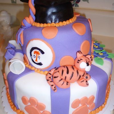 Clemson Graduation Cake