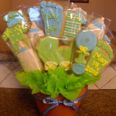 Baby Boy Cookie Bouquet