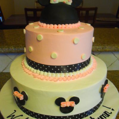 Minnie Baby Shower Cake