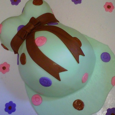 Baby Shower Belly Cake