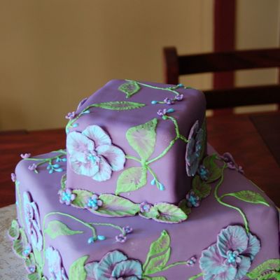 Brush Embroidery Mother's Day Cake