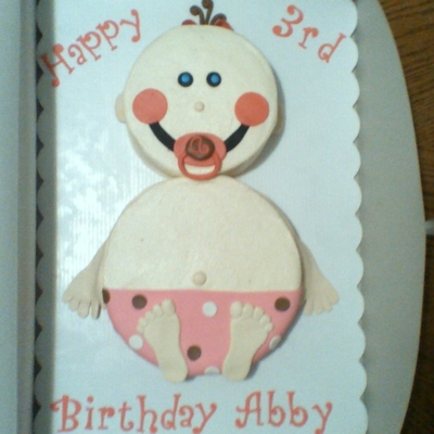 Abby's 3Rd Birthday Baby Cake