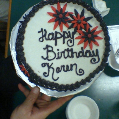 Black And Red Flower Cake