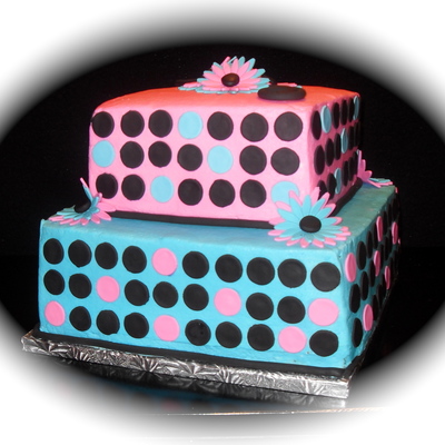 Retro Dot With Daisies