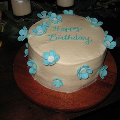 Fondant Flower Birthday Cake