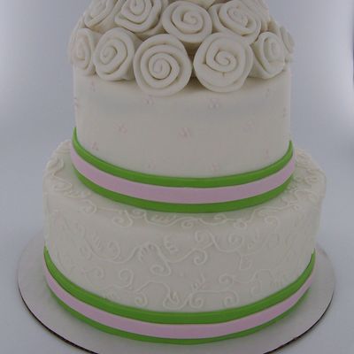 Simple Two Tier Wedding Cake