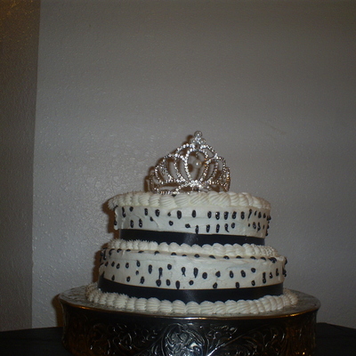 Black & White Birthday Cake.