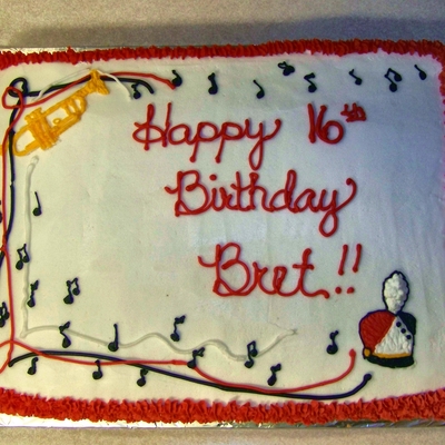 Marching Band Birthday Cake