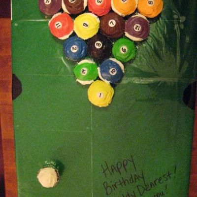 Dad's Pool Ball Cupcakes