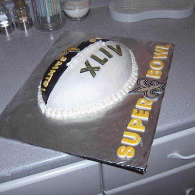 New Orelans Saints Cake For Superbowl Xliv