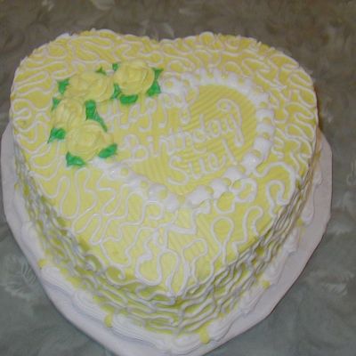 Yellow Heart Cake