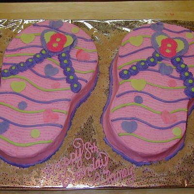 Pink And Purple Flip Flops