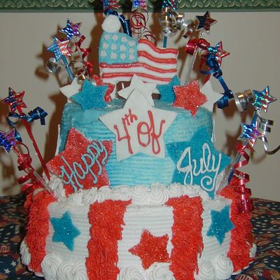 Stacked 4Th Of July Cake