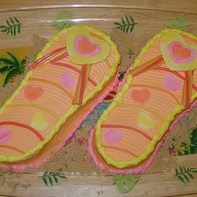 Orange Flip Flops