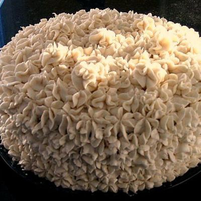 Buttercream Covered Chocolate Cake