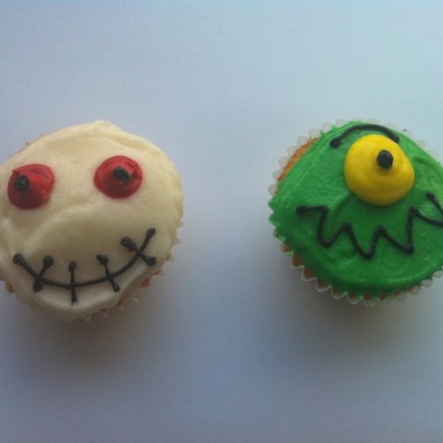 Halloween Monster Cupcakes