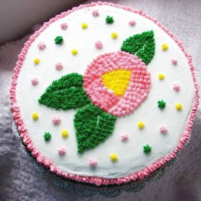 Mary Engelbreit-Inspired Spring Cake