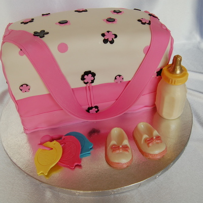 Baby Shower Cake - Baby Diaper Bag