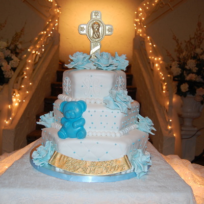 Baby Boy Christening Cake