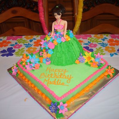 Hula Girl/luau Cake