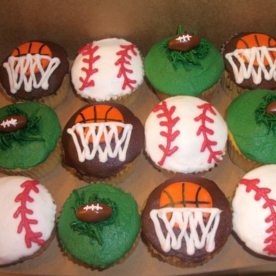 Football, Baseball And Basketbal