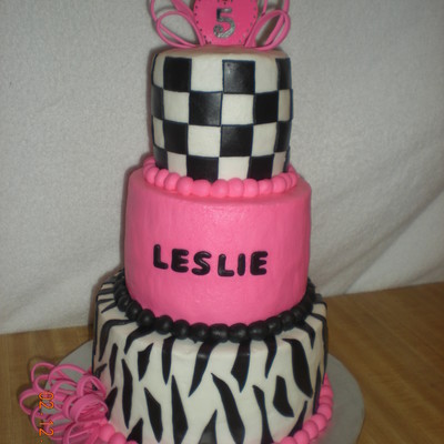 Hot Pink Zebra And Checkered