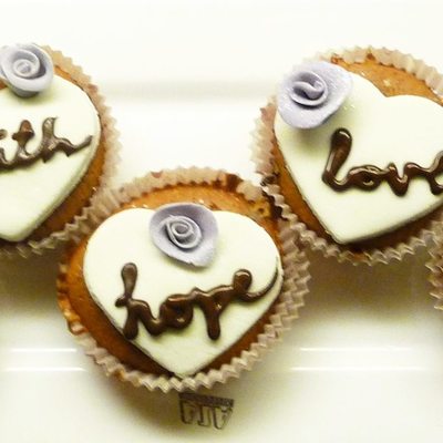 Faith-Hope-Love Cupcakes