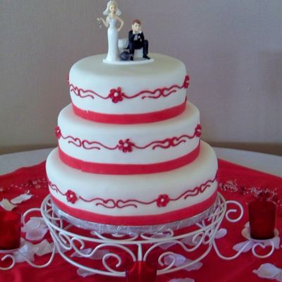 Red And White Cake