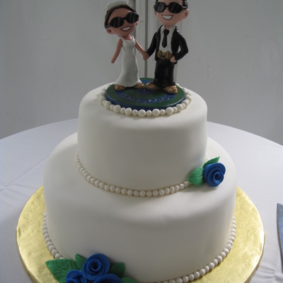 Fun White Wedding Cake