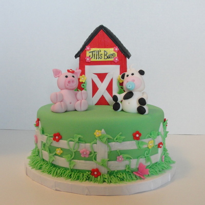 Barn Baby Shower Cake