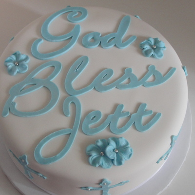 Baby Boy Baptism Cake