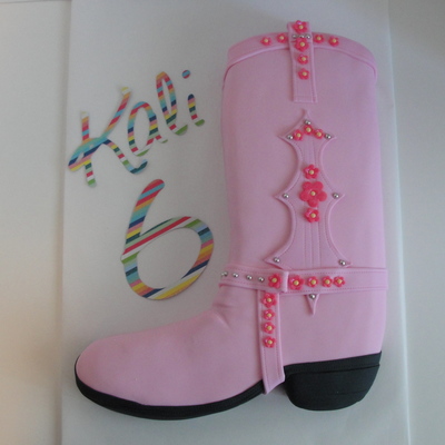 Pink Cowboy Boot Cake