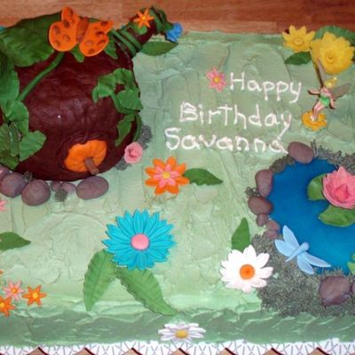 Tinkerbell Cake W/tinkerbell's House