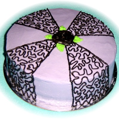 Purple And Black Birthday Cake